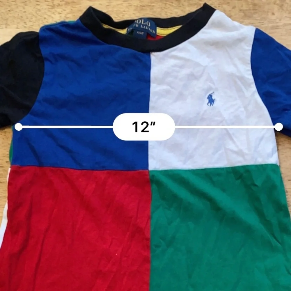 Polo by Ralph Lauren Boy’s 4/4T 100%‎ Cotton Color Block Short Sleeve Tee